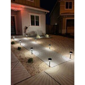 8 Pack Solar Pathway Lights, Solar Lights Outdoor, Warm White Solar Pathway